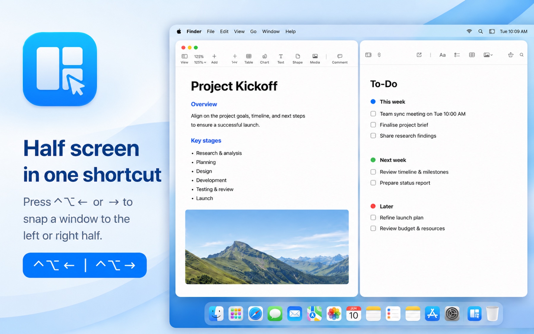 SnapTile Half Screen Shortcut Demo